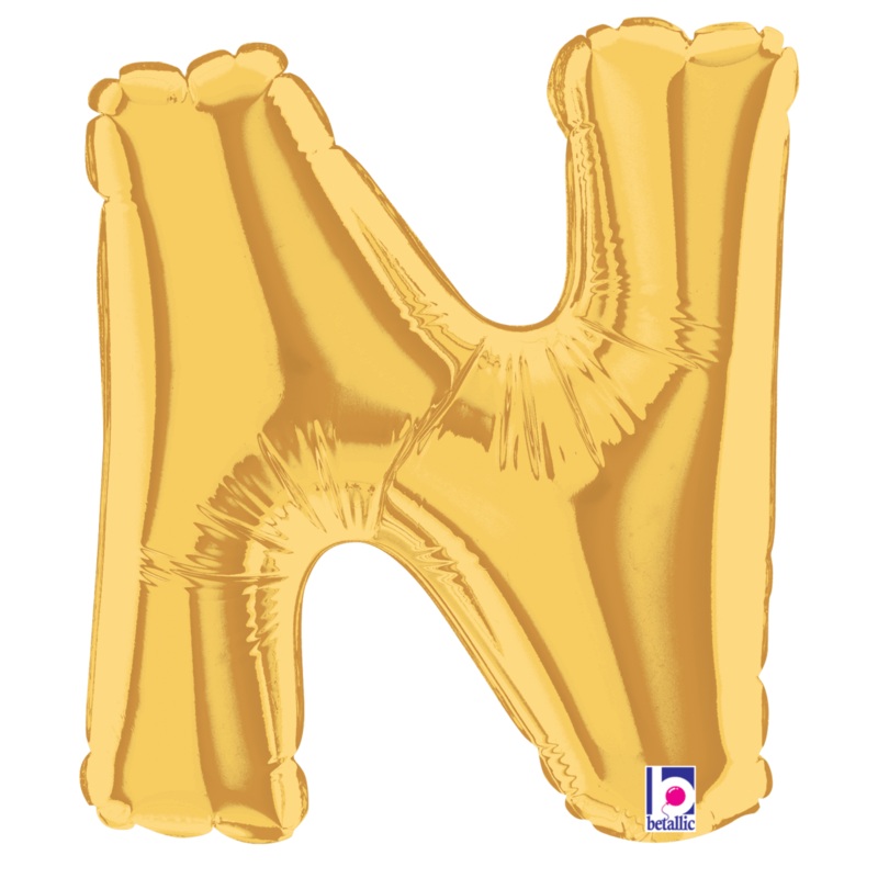Gold Letter N (requires heat-sealing) 7 Balloon