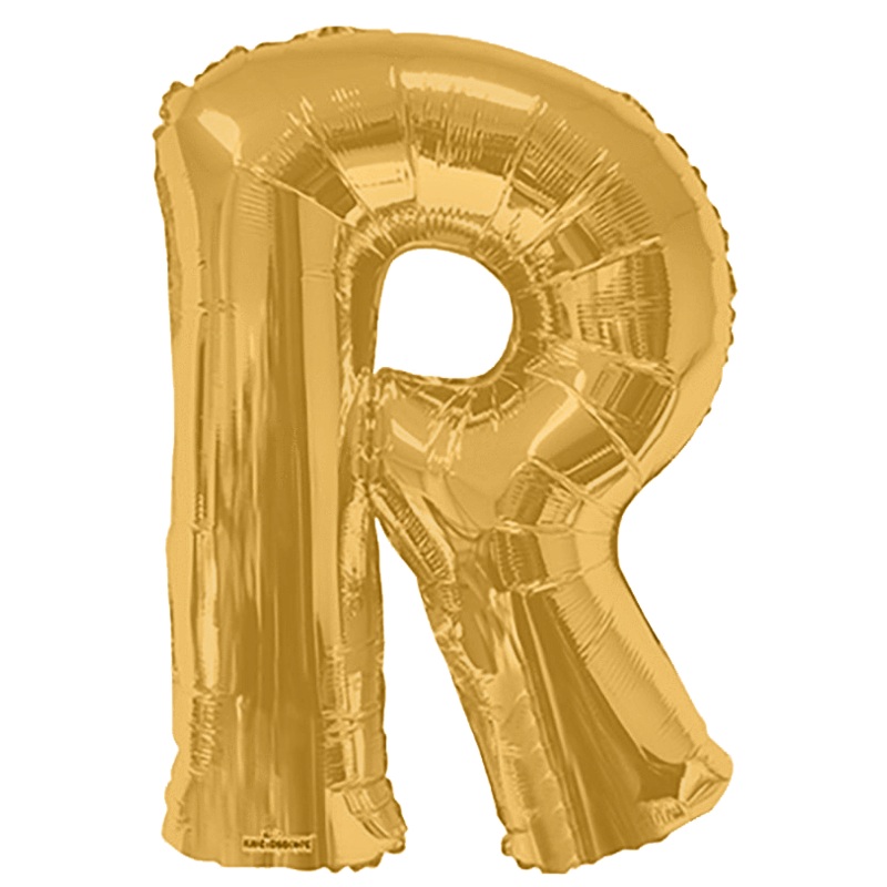 Gold Letter R 34 Balloon