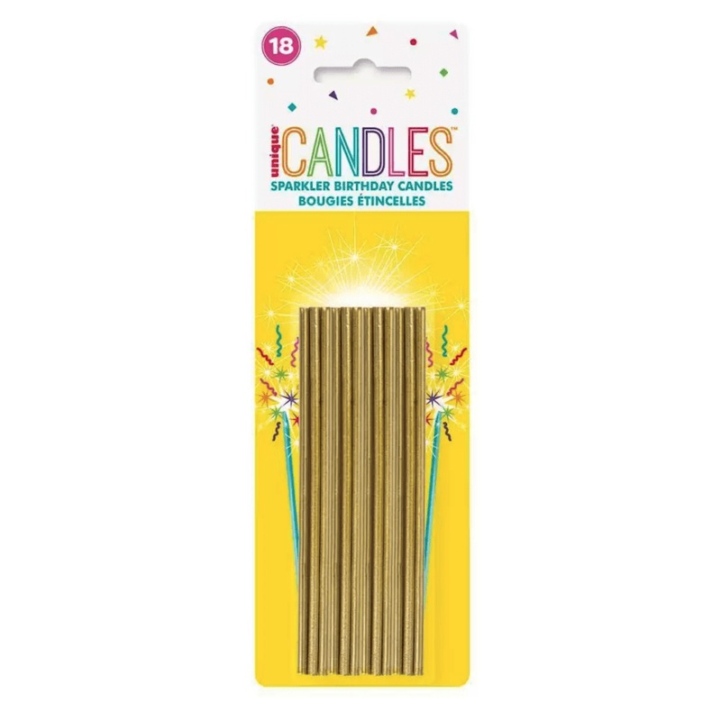 Gold Metallic Candles (18 count)