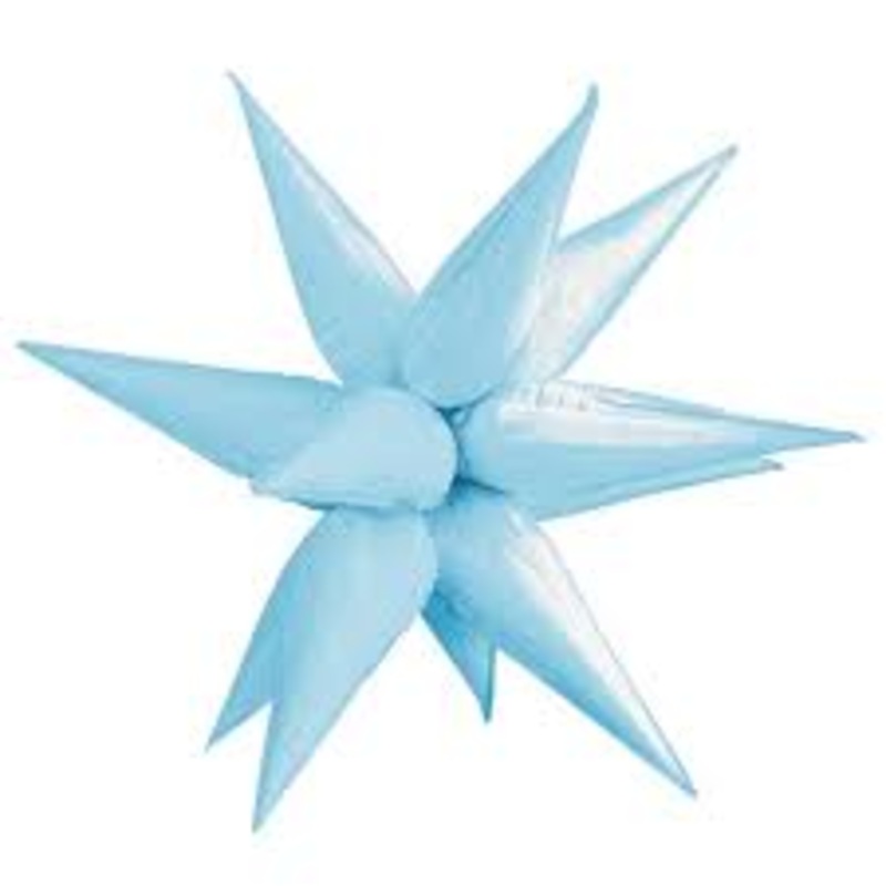 Light Blue Starburst 26 Balloon