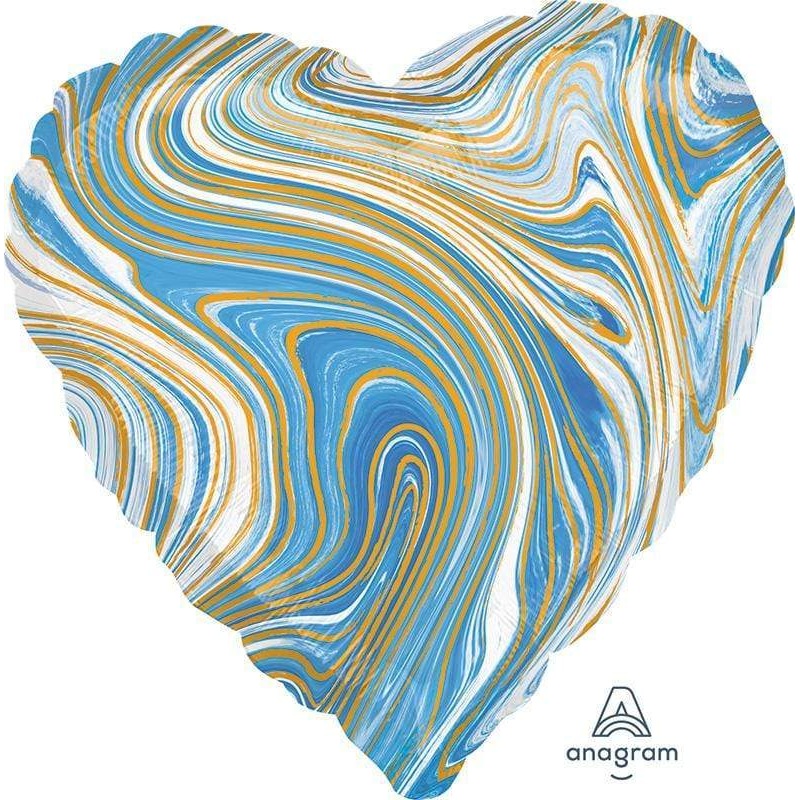 Marblez Blue Heart 18 Balloon
