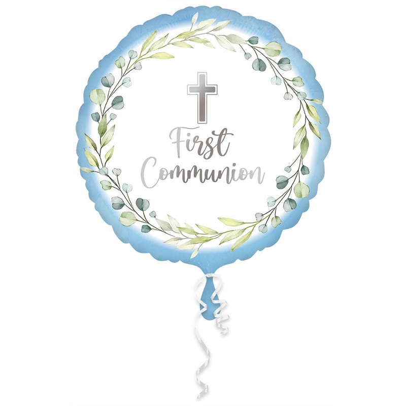 My First Communion Blue 17" Balloon