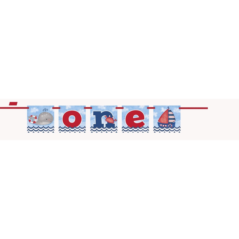Nautical 1st Birthday Banner 4ft