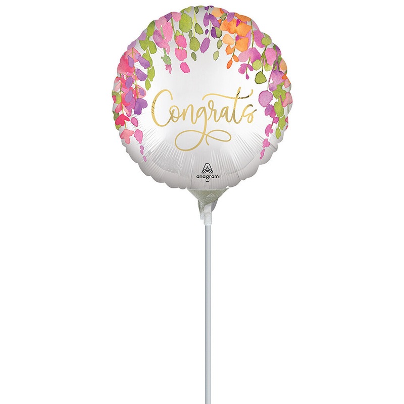 Romantic Floral Wedding 4" Air-fill Balloon (requires heat sealing)