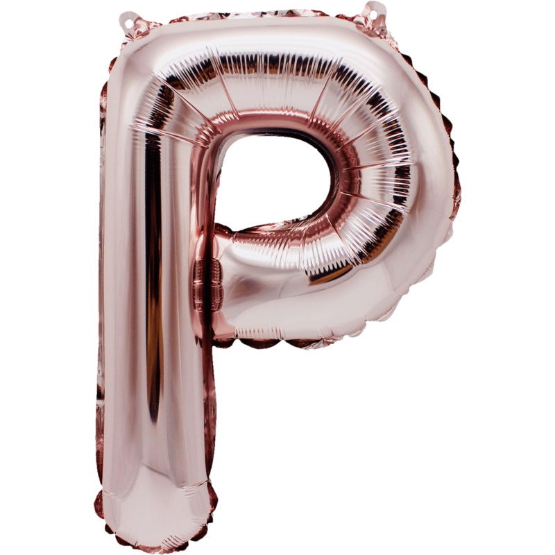 Rose Gold Letter P 16" Balloon