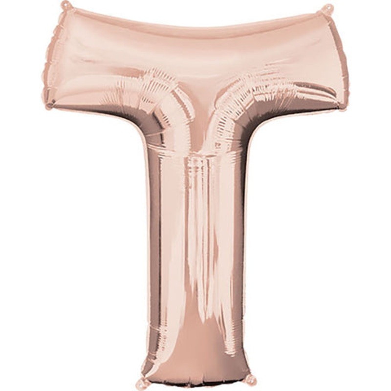 Rose Gold Letter T 34 Balloon
