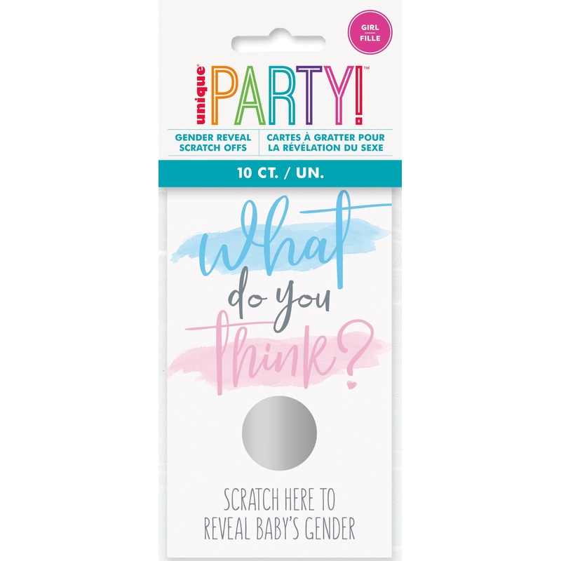 Scratch Off Gender Reveal Game - Girl (10 count)