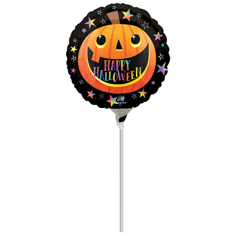 Smiley Halloween Pumpkin 4" Balloon (requires heat sealing)