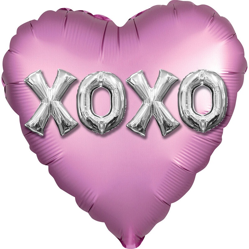 18" Satin XOXO Balloon Letters