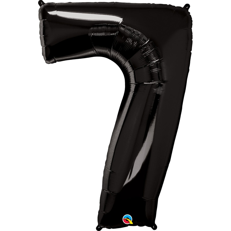 34" Number 7 Black