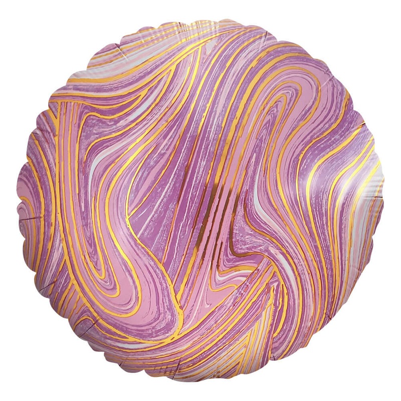 Agate Round - Lavender & Gold 18 Balloon
