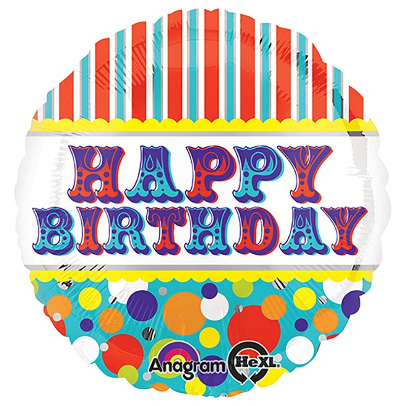 Big Top Happy Birthday 18 Balloon