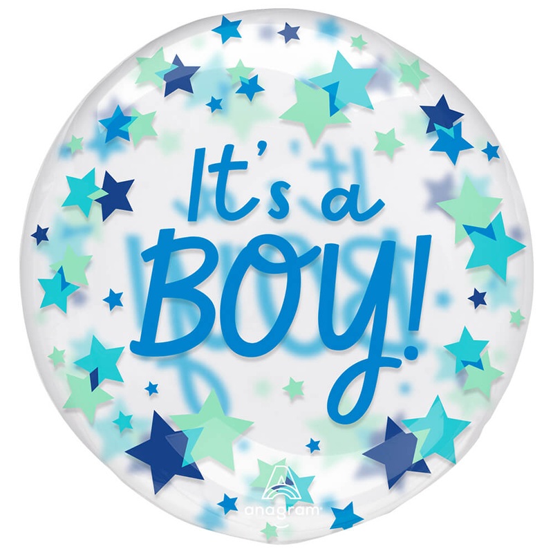 Clearz - It's A Boy Stars 18 Balloon