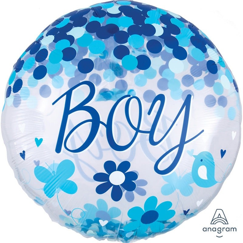 Confetti Balloon Baby Boy 28 Balloon