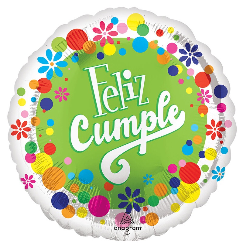 Feliz Cumpleaos Puntos 17" Balloon
