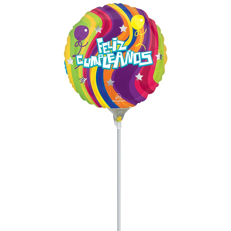 Feliz Cumpleaos Remolino 9" Air-fill Balloon (requires heat sealing)