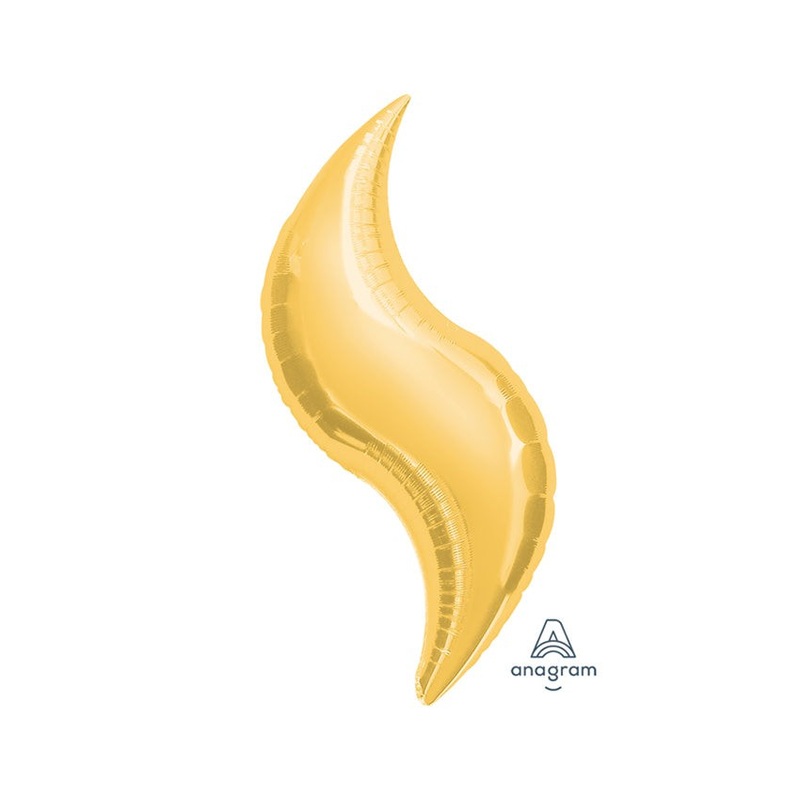 Gold Curve 28 Balloons (3 count)