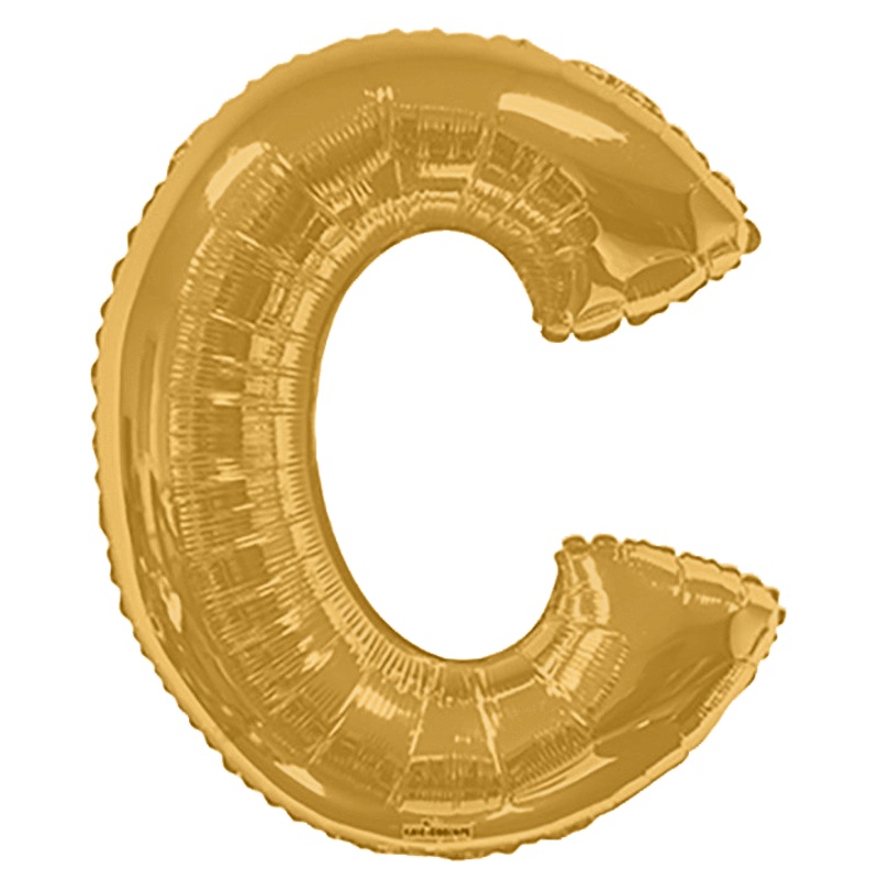 Gold Letter C 34 Balloon