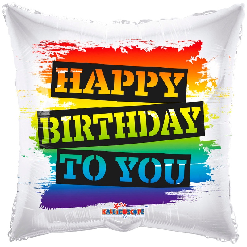 Happy Birthday To You Rainbow 18 Balloon