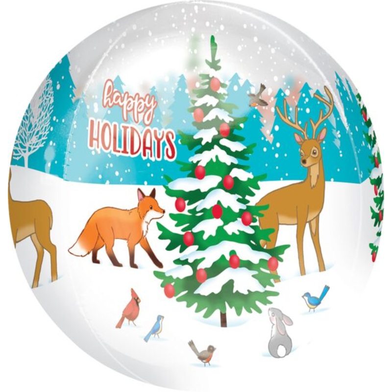Happy Holiday's Woodland Orbz 16 Balloon