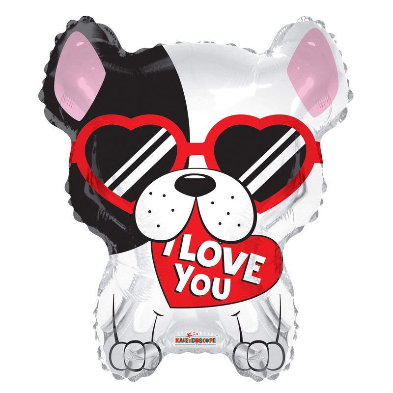 I Love You Frenchie Bull Dog 18 Balloon