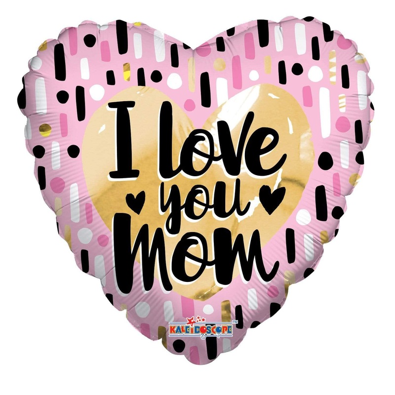 ILY Mom Gold & Pink 18 Balloon