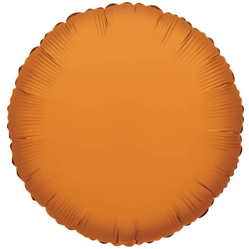 Orange Round 18 Metallized Balloon