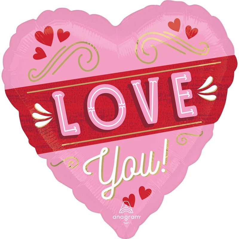 Retro Love 28" Balloon