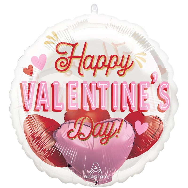 Retro Valentine's Day Hearts 20" Balloon