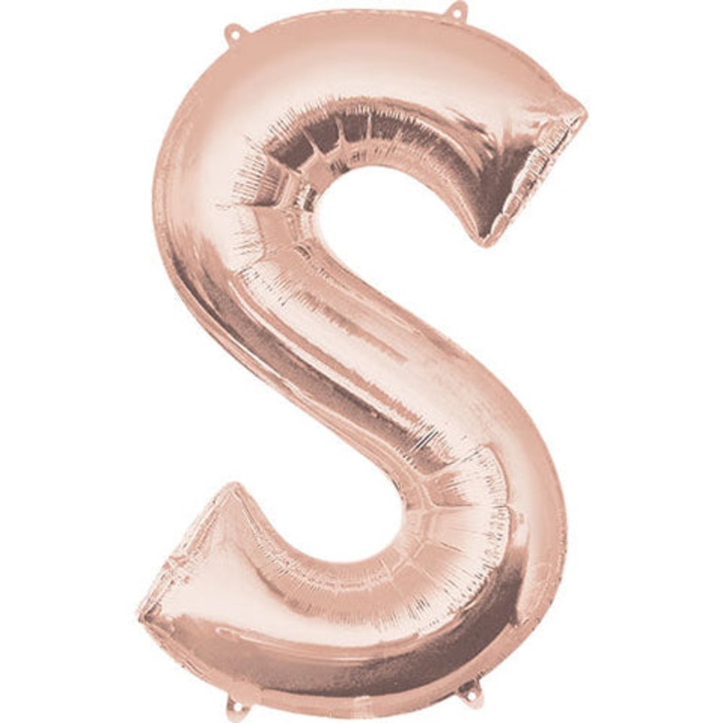Rose Gold Letter S 34 Balloon