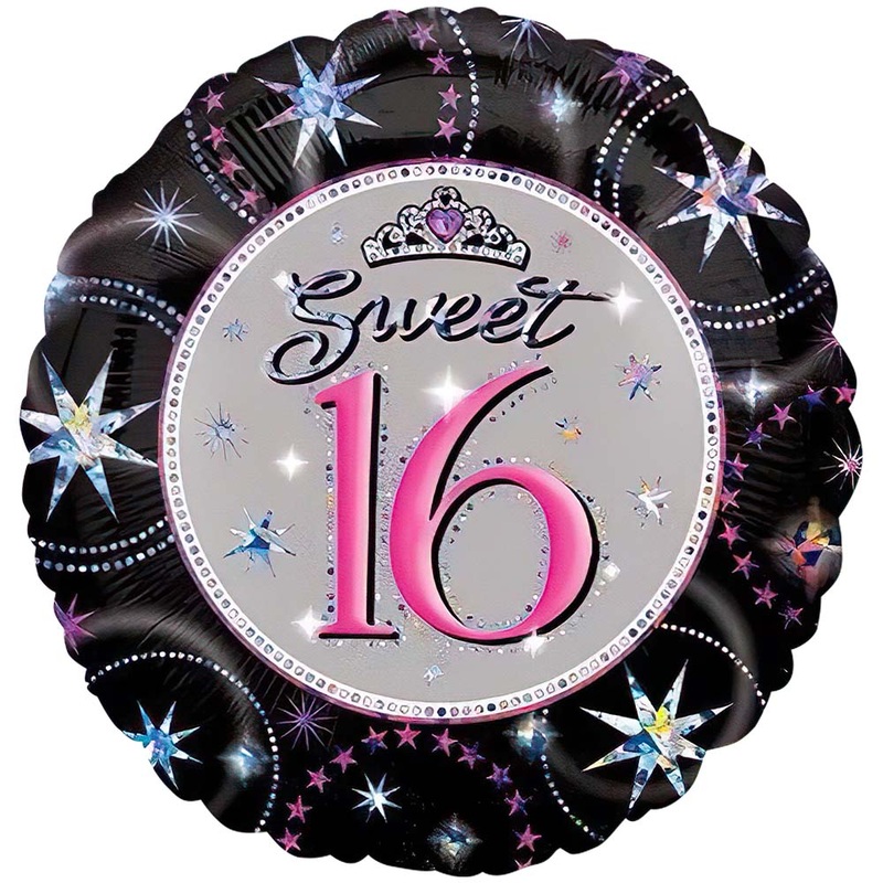 Sweet 16 Sparkle Prismatic 18 Balloon