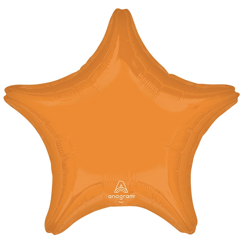 Vibrant Orange Star 18 Balloon
