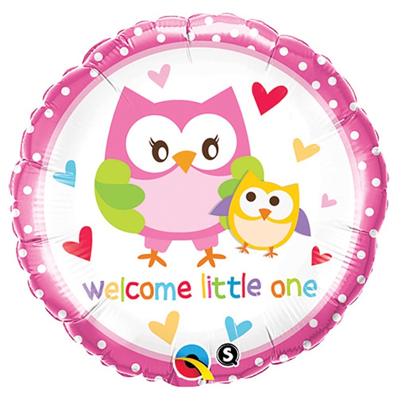 Welcome Little One Owls 18 Balloon