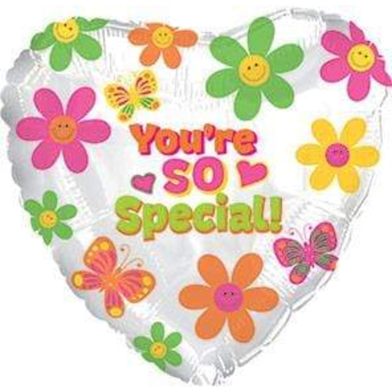You're Special Fluorescent Flowers 17 Balloon