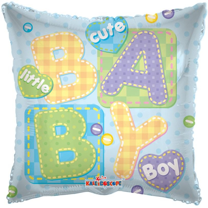 Baby Boy Big Patchwork Letters 18 Balloon