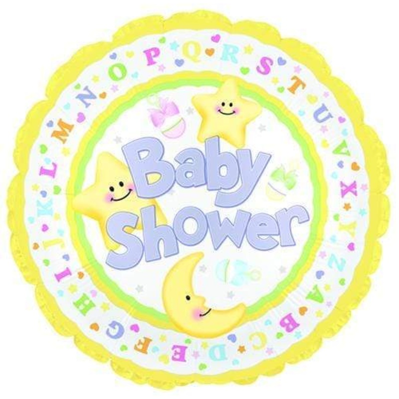 Baby Shower Star & Moon 18 Balloon