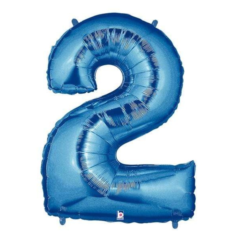 Blue Number 2 34" Balloon
