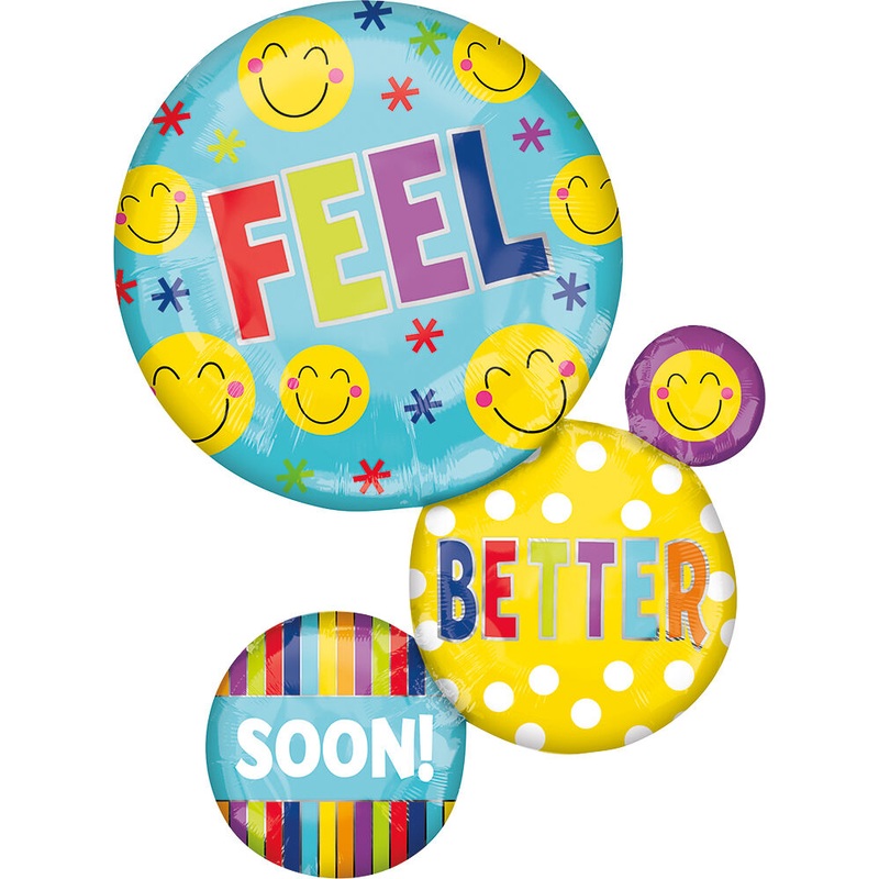 Feel Better Soon Bubbles 28" Balloon