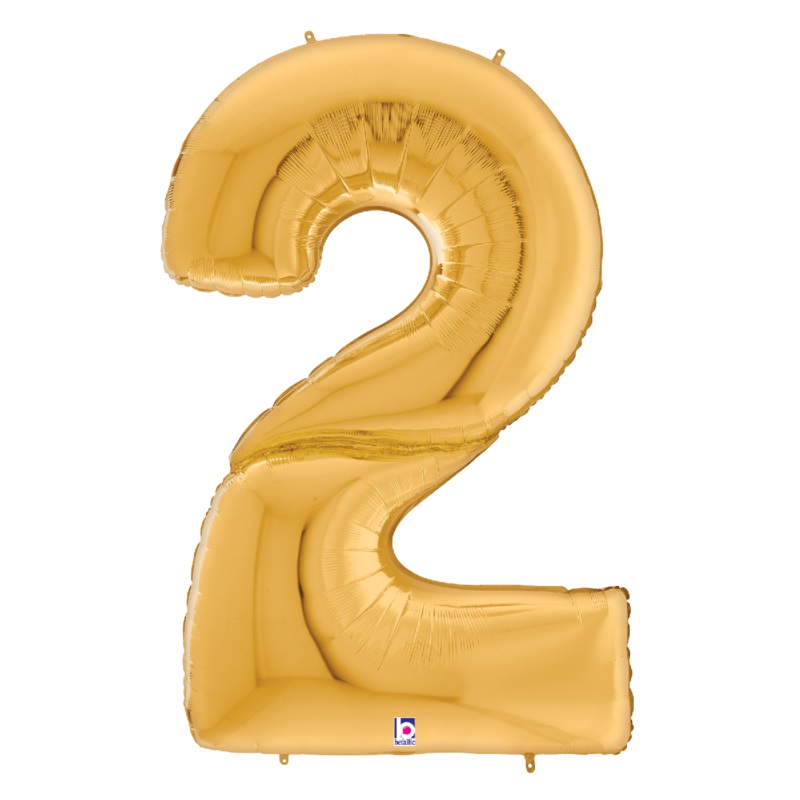 Gold Number 2 53 Balloon