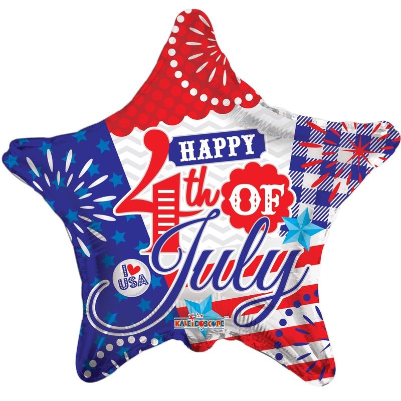 Happy 4th Of July Star 18 Balloon