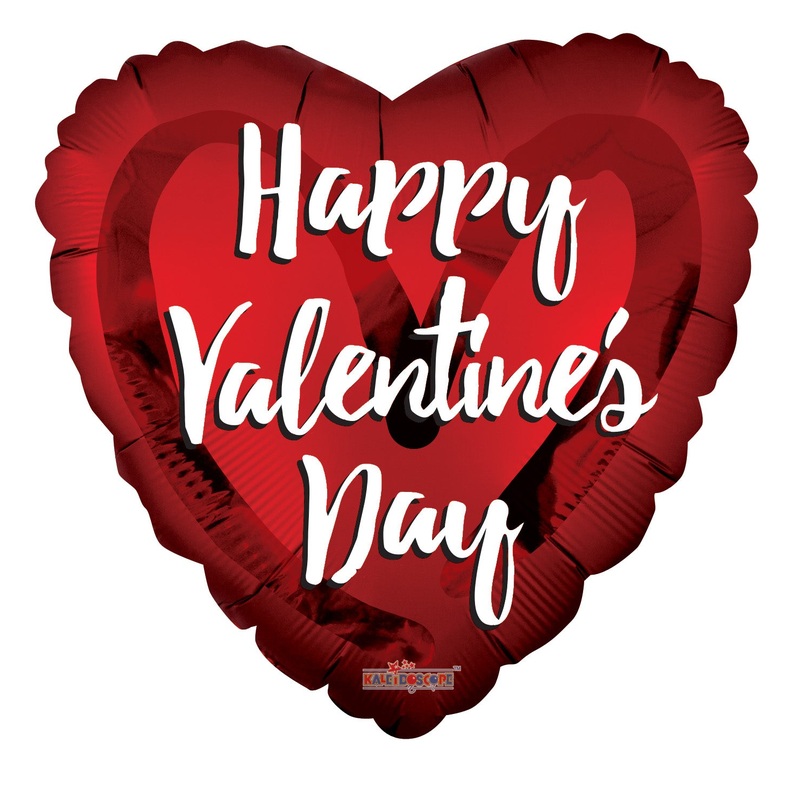 Happy Valentine's Day Matte Heart 18 Balloon