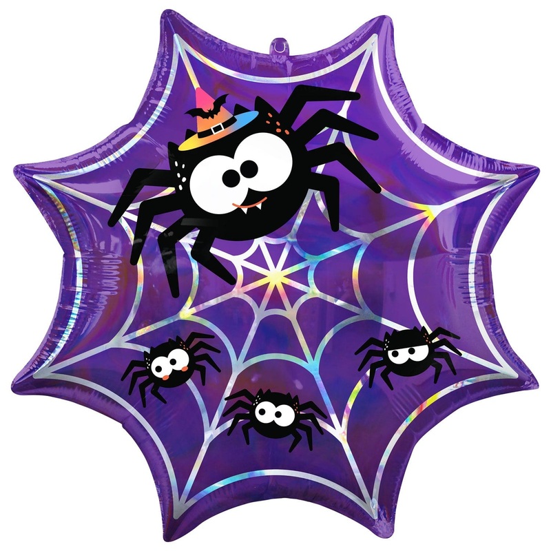 Iridescent Spider Web 22 Halloween Balloon