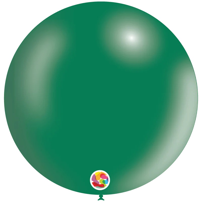 Metallic Forest Green 24 Latex Balloons (5 count)