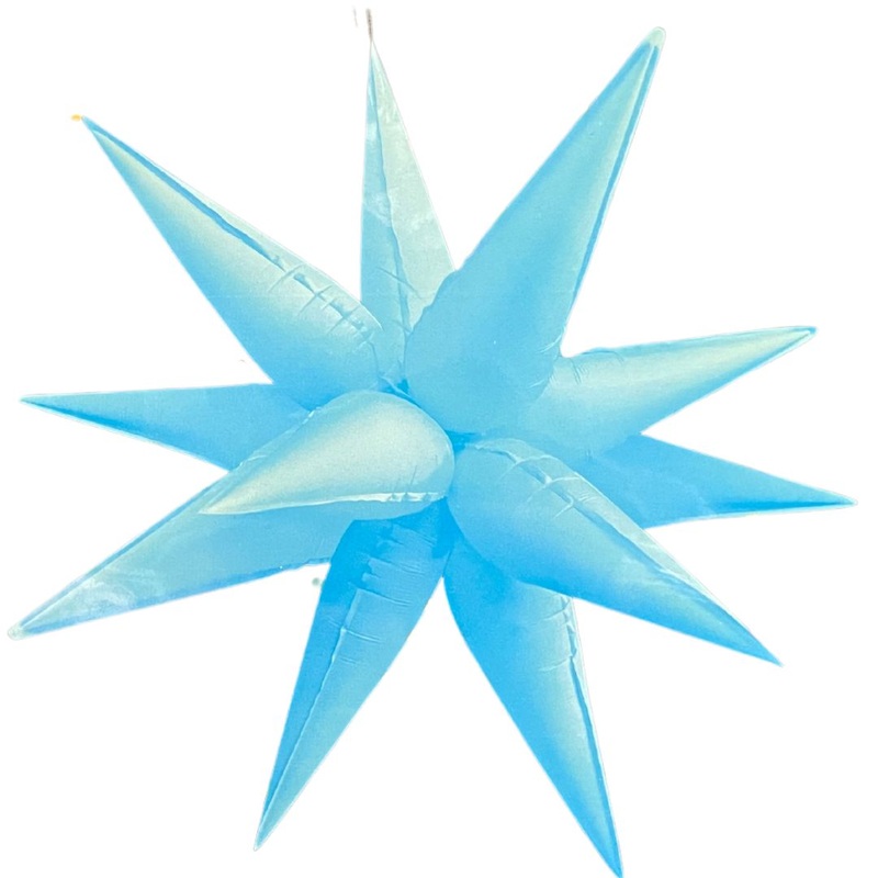 Neon Blue Starburst 26 Balloon