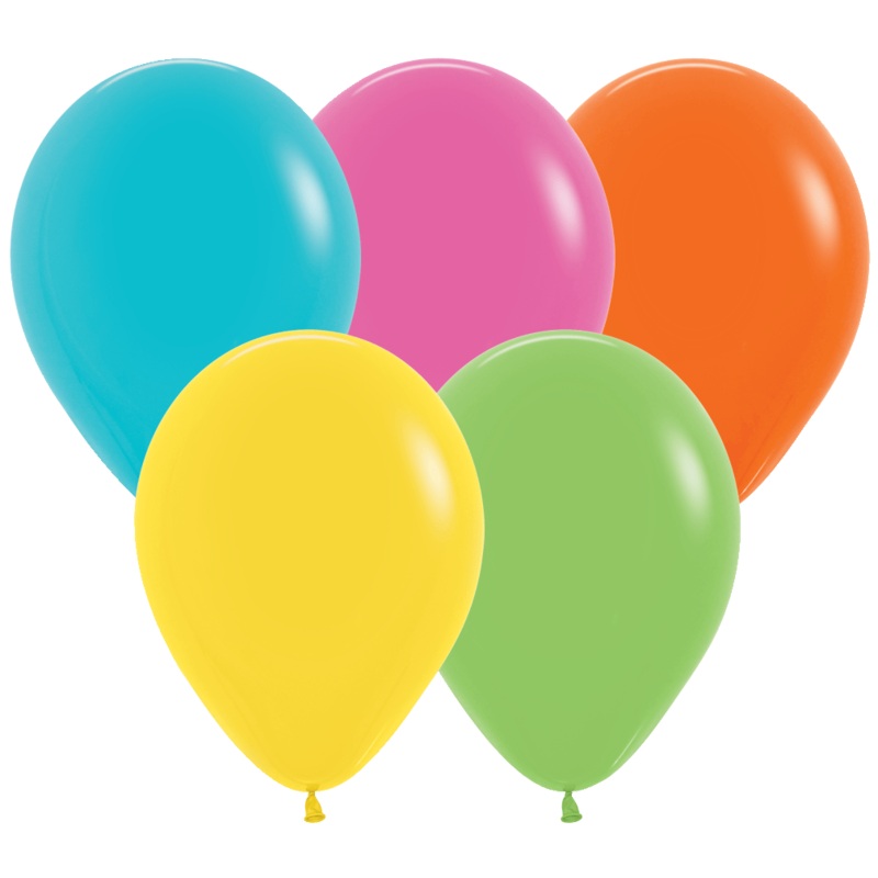 Tropical Assortment 11 Latex Balloons (100 count)