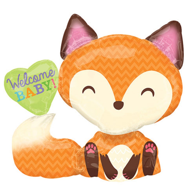 Welcome Baby Fox 28 Balloon