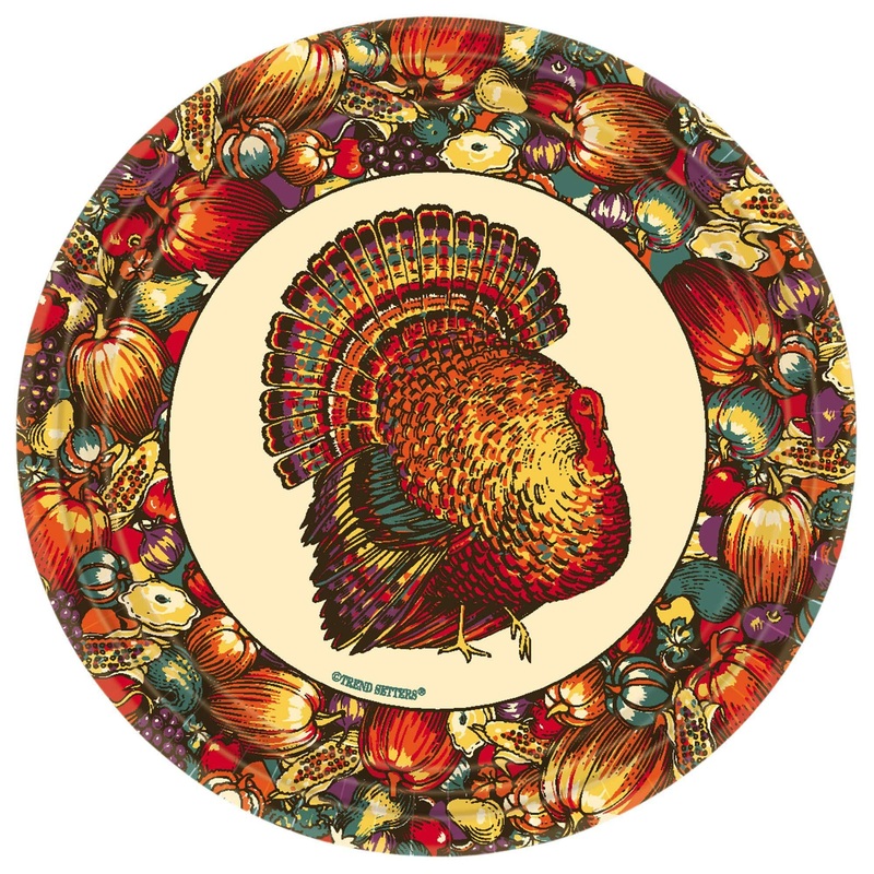 Autumn Turkey Dinner Plates (10 count)