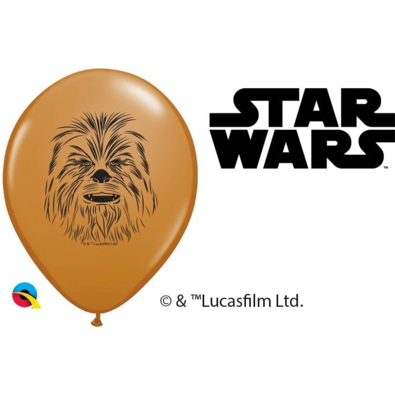Chewbacca Face 5 Latex Balloons (100 count)