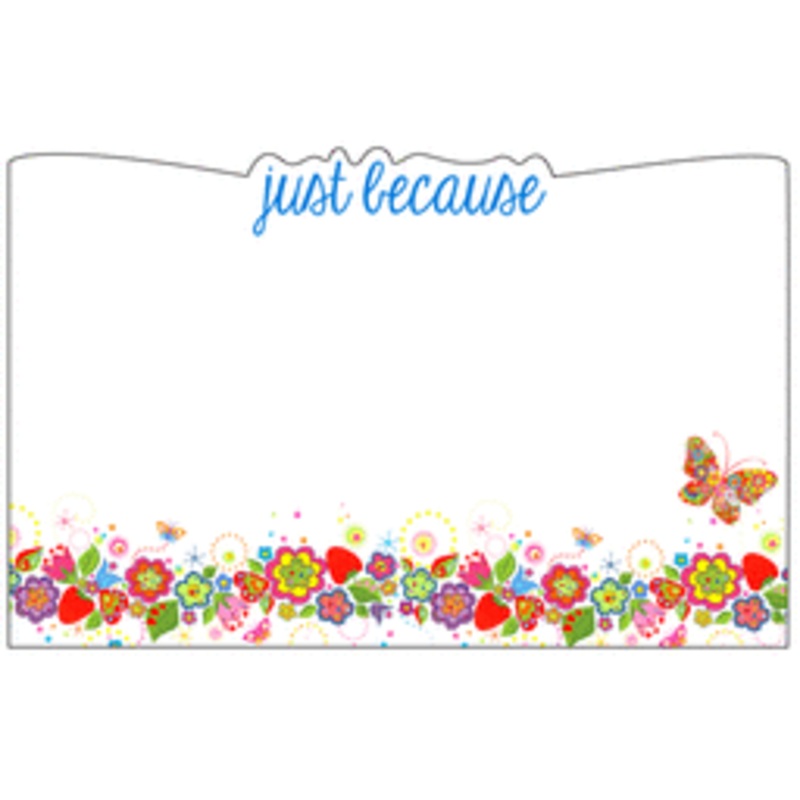 Enclosure Card - Just Because Patchwork Flowers (50 count)