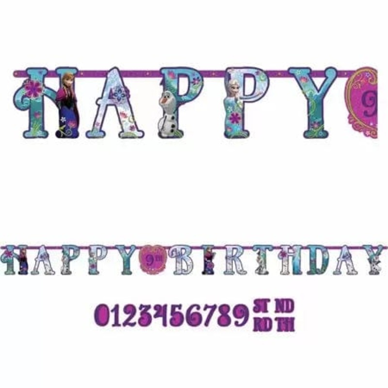 Frozen Birthday Customizable Age Banner